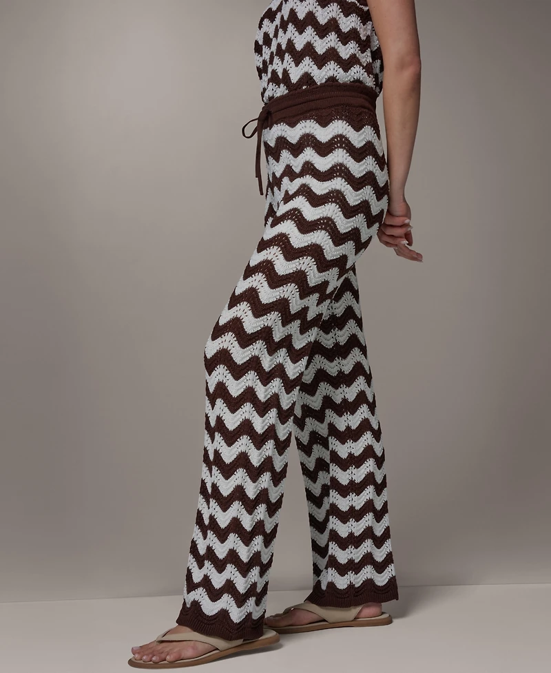 Donna Karan Weekend Women's Scallop Stripe Pointelle Pants