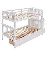 Streamdale Furniture Twin Bunk Bed w/ 3 Drawers
