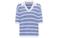 Olsen Women's Stripe Polo Sweater