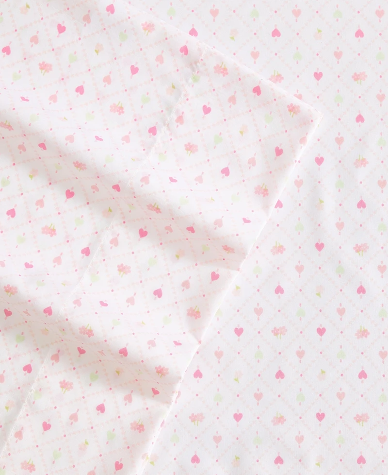 Laura Ashley Kids Heart Geo Ditsy Microfiber -Pc. Sheet Set