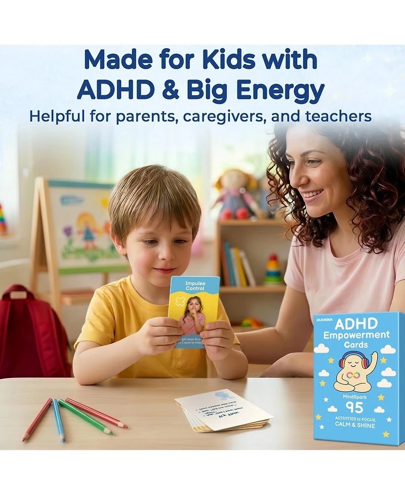 Quokka Autism Learning Cards for Kids – Emotional Regulation, Communication Tools, Focus Activities and Social Skills Card Game for Home or Classroom