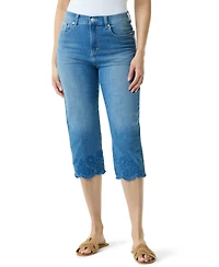 Gloria Vanderbilt Women's High-Rise Embroidered Capri Jeans