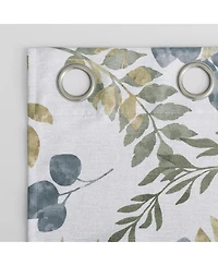 Sun Zero Remi Floral Leaf Print Blackout Grommet Curtain Panel