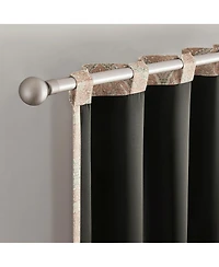 Sun Zero Lanet Vintage Ogee Magnetic Closure Blackout Back Tab Curtain Panel Pair