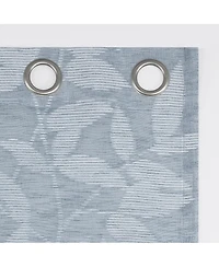 No. 918 Nadia Textured Botanical Semi-Sheer Grommet Curtain Panel