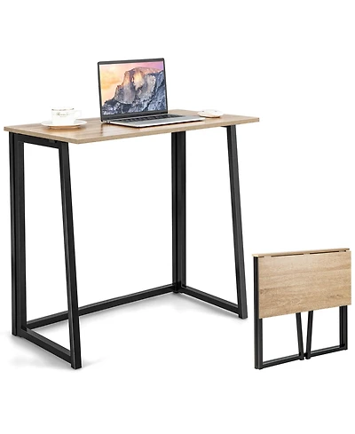Sugift Space-saving Folding Computer Desk for Home Office