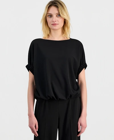 Anne Klein Women's Dolman-Sleeve Bubble-Hem Top