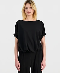 Anne Klein Women's Dolman-Sleeve Bubble-Hem Top