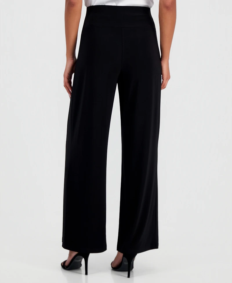 Anne Klein Women's High Rise Wide Leg Pants