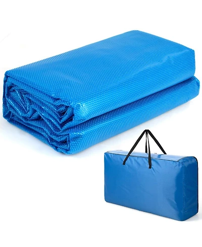 Gouun Rectangle Solar Pool Blanket 40 x 20 ft, 12-mil Heat Retaining Cover with Carrying Bag