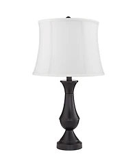 Regency Hill Traditional Table Lamps 25" High Set of 2 with Usb Port Metal Led Touch On Off Softback Drum Shade for Bedroom Living Room