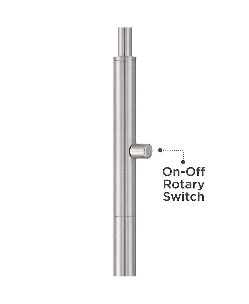 360 Lighting Colby Modern 61" Tall Standing Floor Lamp Light Downbridge Task Metal Brushed Nickel Finish Living Room House