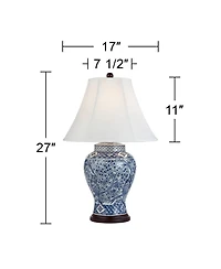 Barnes and Ivy Shonna 27" Tall Traditional Jar Table Lamps Set of 2