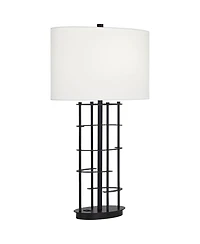 Possini Euro Design Possini Euro Open Grid 29 1/2" High Metal Usb Table Lamp