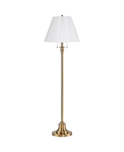360 Lighting Dyna Traditional 58" Tall Standing Floor Lamp Skinny Pole Pull Chain Gold Antique Brass Finish