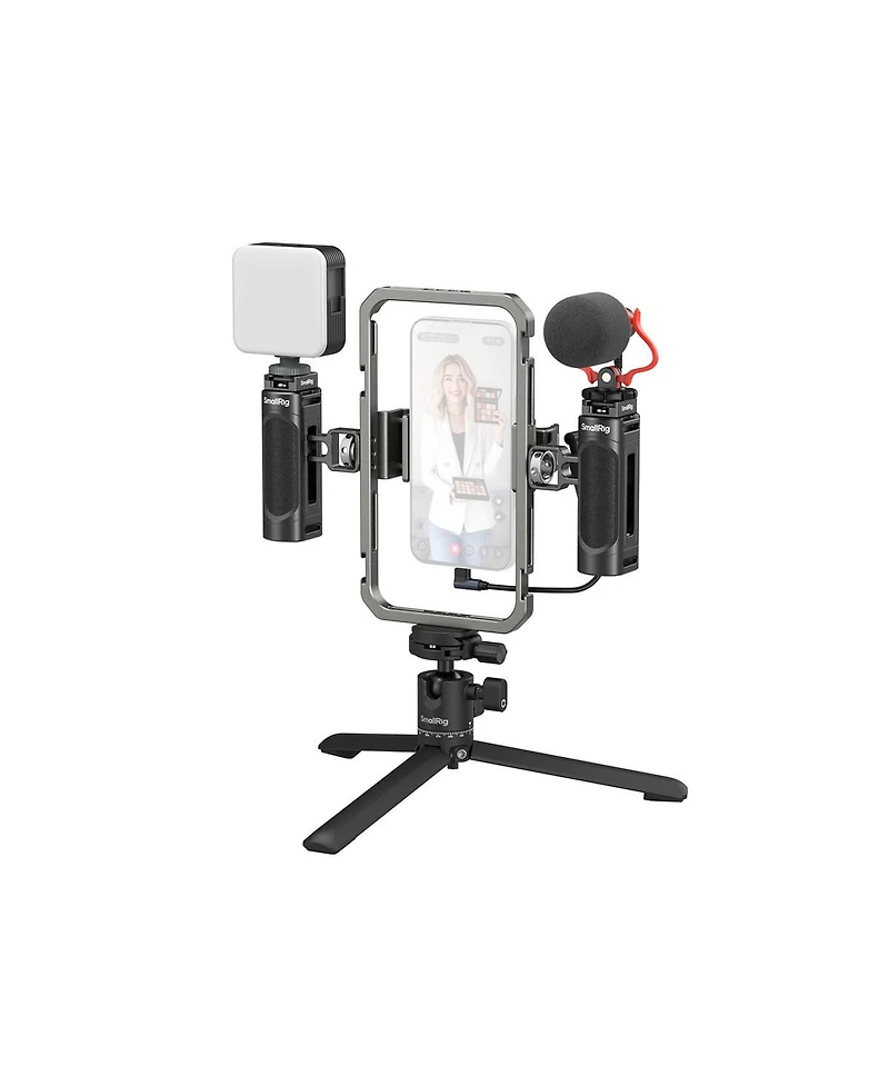 SmallRig 3384D All-in-One Video Kit for Smartphone Creators with Audio and Lighting System