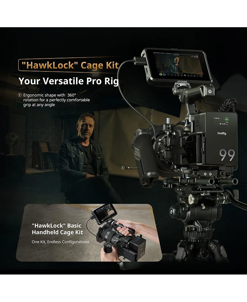 SmallRig HawkLock Full Camera Cage Kit for Sony Alpha 7 V /7R V/7 Iv