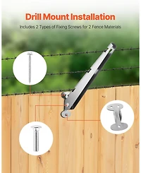 Sugift Barbed Wire Arm, Fence Post Extender, Rust-Resistant, 10 Pack