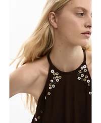 Desigual Women's Halter blouse appliques