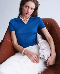 Selection Mango Women's Lyocell Polo-Neck Sweater