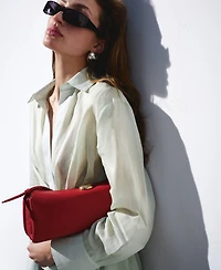 Selection Mango Women's Ramie Double-Breasted Shirt