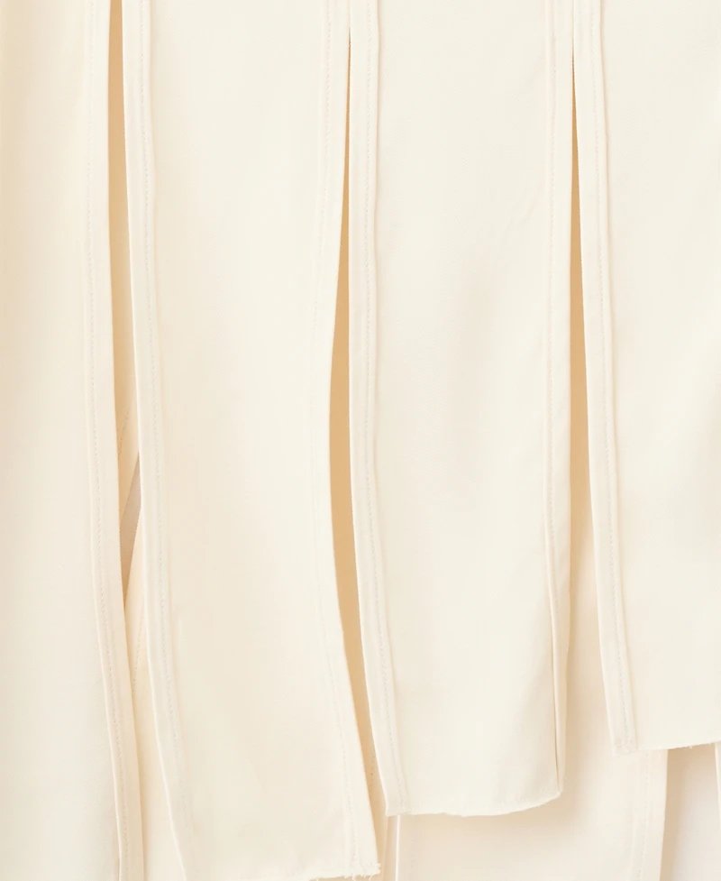 Selection Mango Women's Fringed Hem Midi Skirt