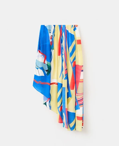 Selection Mango Women's Asymmetrical Printed Skirt