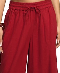 Lucky Brand Women's Wide-Leg Lace Trim Pull-On Pants