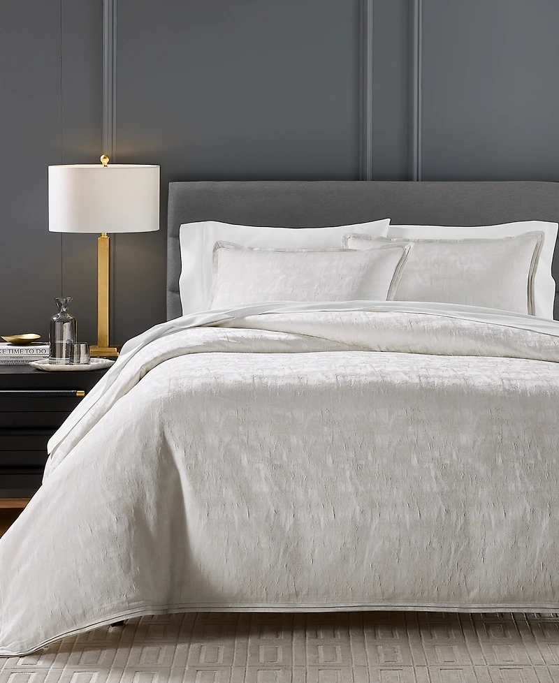 Hotel Collection Cresca Solid 3-Pc. Duvet Cover Set, Full/Queen, Macy's Exclusive