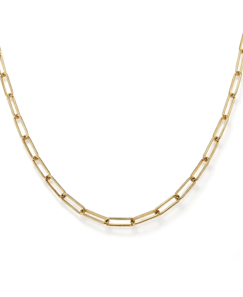 And Now This Paper Clip Link 18" Chain Necklace in Silver or Gold Plate