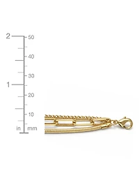 And Now This Triple Row 16" Chain Necklace Silver Plate or Gold