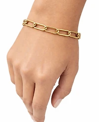 18K Gold Plated or Silver Plated Oval Link Bracelet