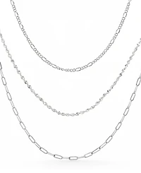 And Now This Silver Plated Chain 3Pc. Set