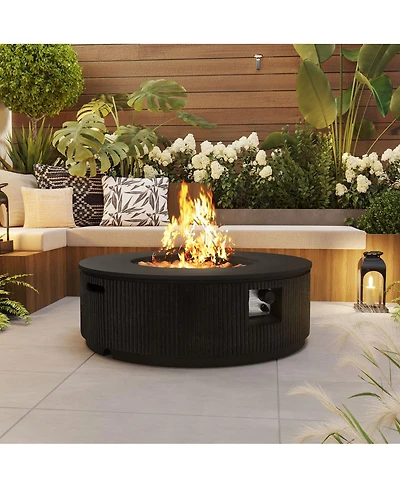 Streamdale Furniture 50K Btu Propane Fire Pit Table w/Lava Rocks and Cover