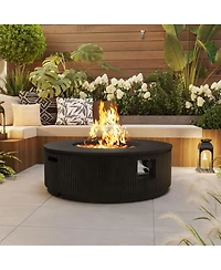 Streamdale Furniture 50K Btu Propane Fire Pit Table w/Lava Rocks and Cover