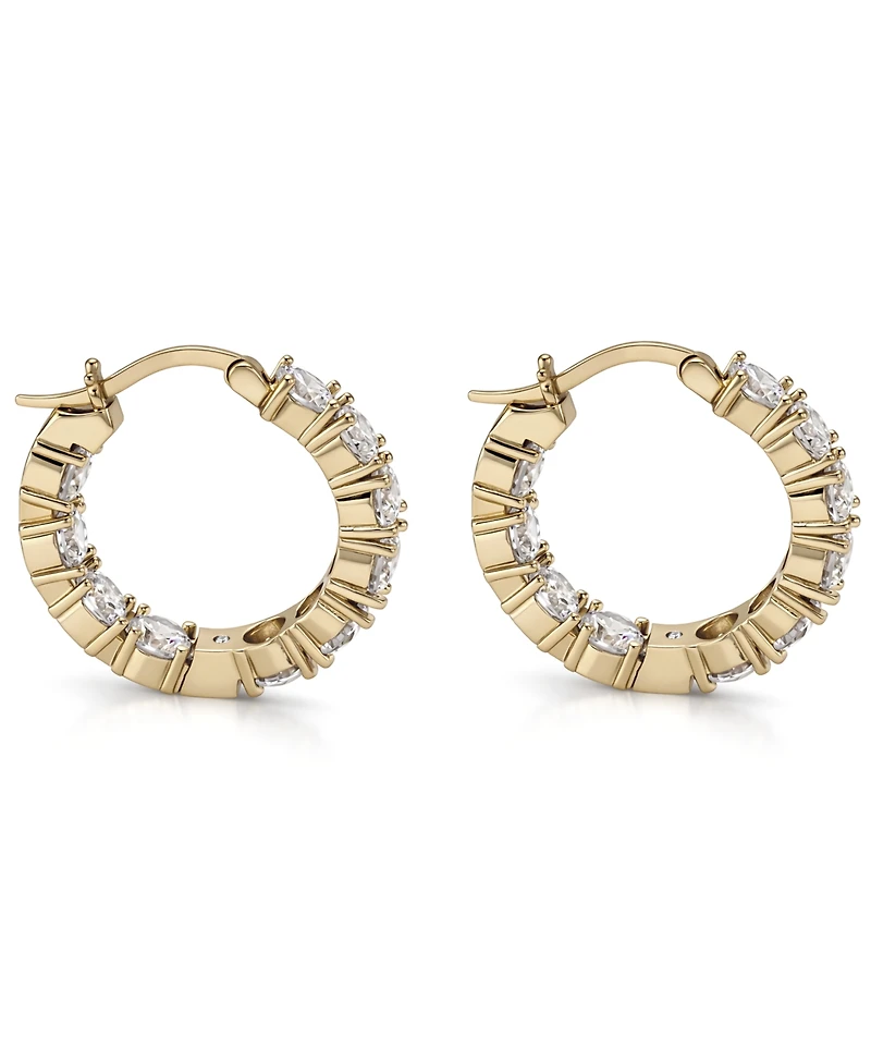 And Now This Cubic Zirconia Inside Outside Hoop Earring