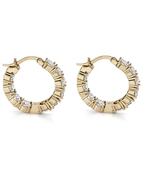 And Now This Cubic Zirconia Inside Outside Hoop Earring