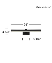 Possini Euro Design Henry 24" High Modern Picture Wall Lamp Light Fixture Mount Living Room Indoor Hallway Led Hardwired Black