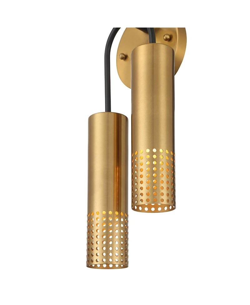 360 Lighting Celine 16" High Warm Gold 2-Light Wall Sconce