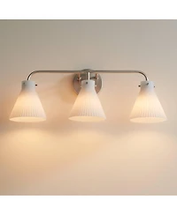 Possini Euro Design Possini Euro Cielo 24" Wide Brushed Nickel 3-Light Bath Light