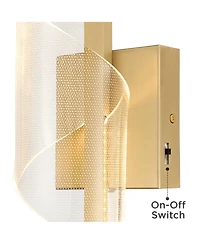 Possini Euro Design Possini Euro Cecilia 13" High Brushed Gold Cct Led Wall Sconce