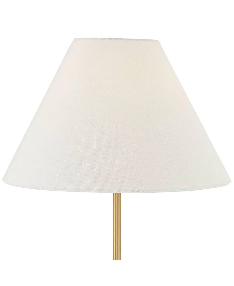 Possini Euro Design Possini Euro Ayla 32" High Brass and White Linen Wall Sconce