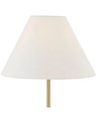 Possini Euro Design Possini Euro Ayla 32" High Brass and White Linen Wall Sconce