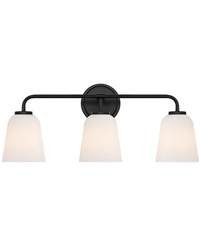 Possini Euro Design Possini Euro Bouchard 24" Wide Black 3-Light Bath Vanity Light
