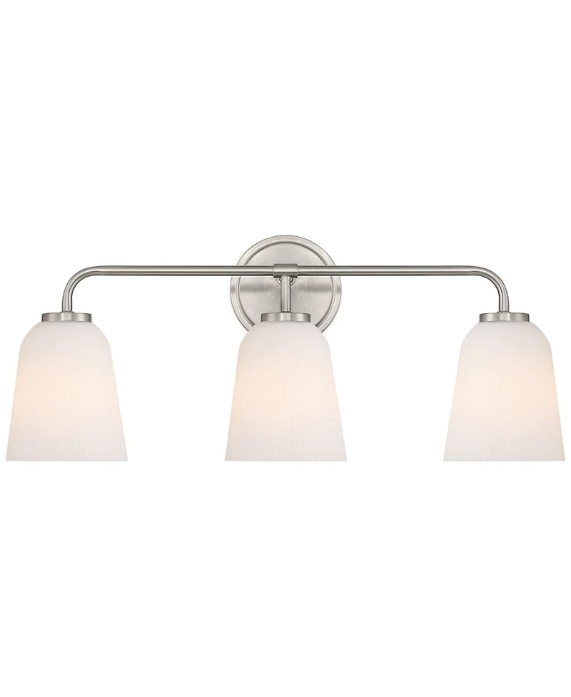 Possini Euro Design Possini Euro Bouchard 24"W Brushed Nickel 3-Light Bath Vanity Light
