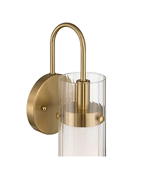 Possini Euro Design Possini Euro Anara 15 1/2" High Soft Gold Fluted Glass Wall Sconce