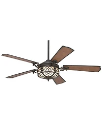 Casa Vieja 54" Hermitage Golden Led Ceiling Fan with 18" Downrod