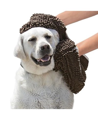 Aronkl Ultra Absorbent Microfiber Dog Towel with Hand Pockets Quick Dry Machine Washable for Wet Dogs Muddy Paws