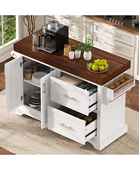 Streamdale Furniture Rolling Kitchen Island with Storage