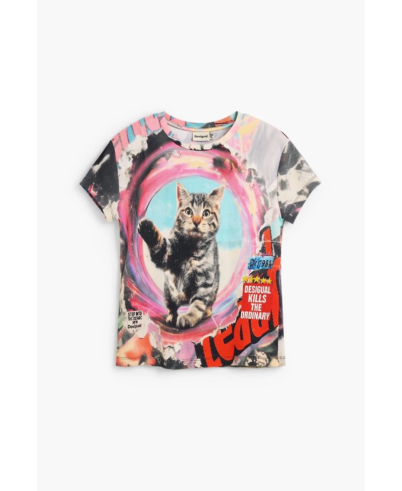 Desigual Women's Printed Cat T-Shirt